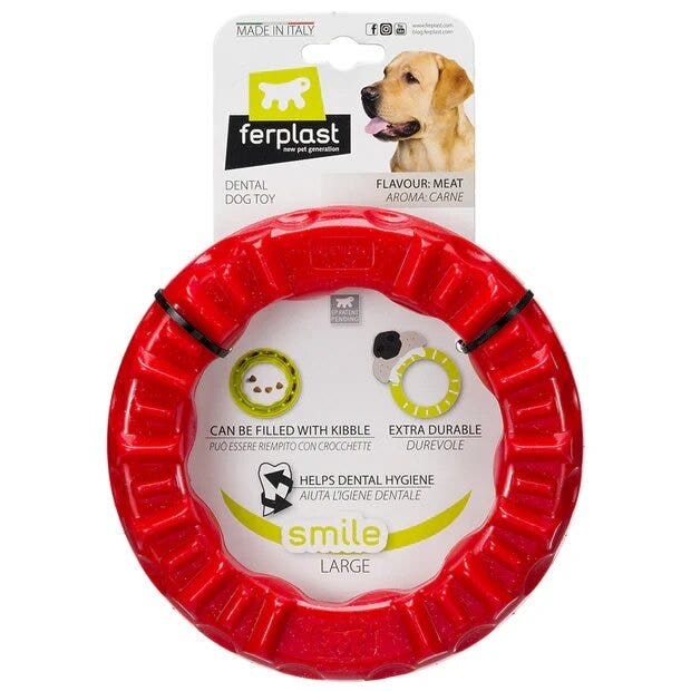 Ferplast Smile Ring Gioco Dentale Anello Taglia Large Rosso Per Cani-5