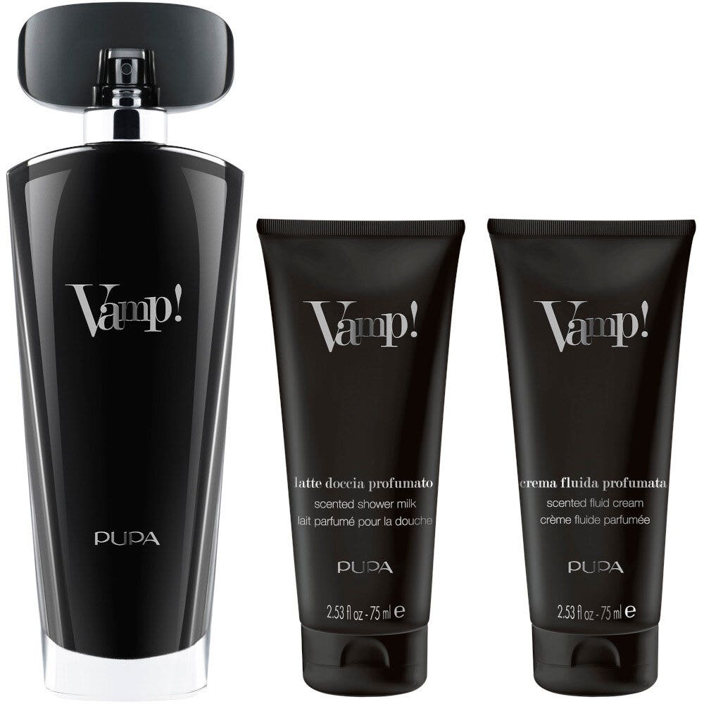 Pupa Kit Vamp! Black Eau De Parfum 100ml + Latte Doccia Profumato 75ml + Latte Corpo Profumato 75ml-1
