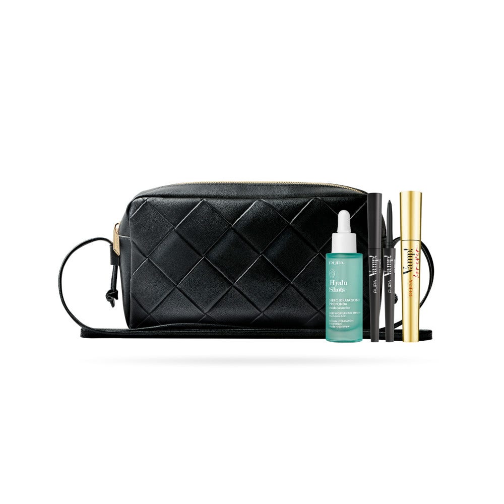 Pupa Kit Mascara Vamp! Forever 9ml + Matita Waterproof Vamp! 0,35g + Hyalu Shots Siero Idratazione Profonda 30ml-1