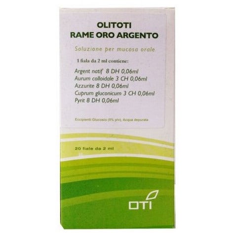 Oti Olitoti Rame Oro Argento 20 Fiale Glucosate 2ml-1