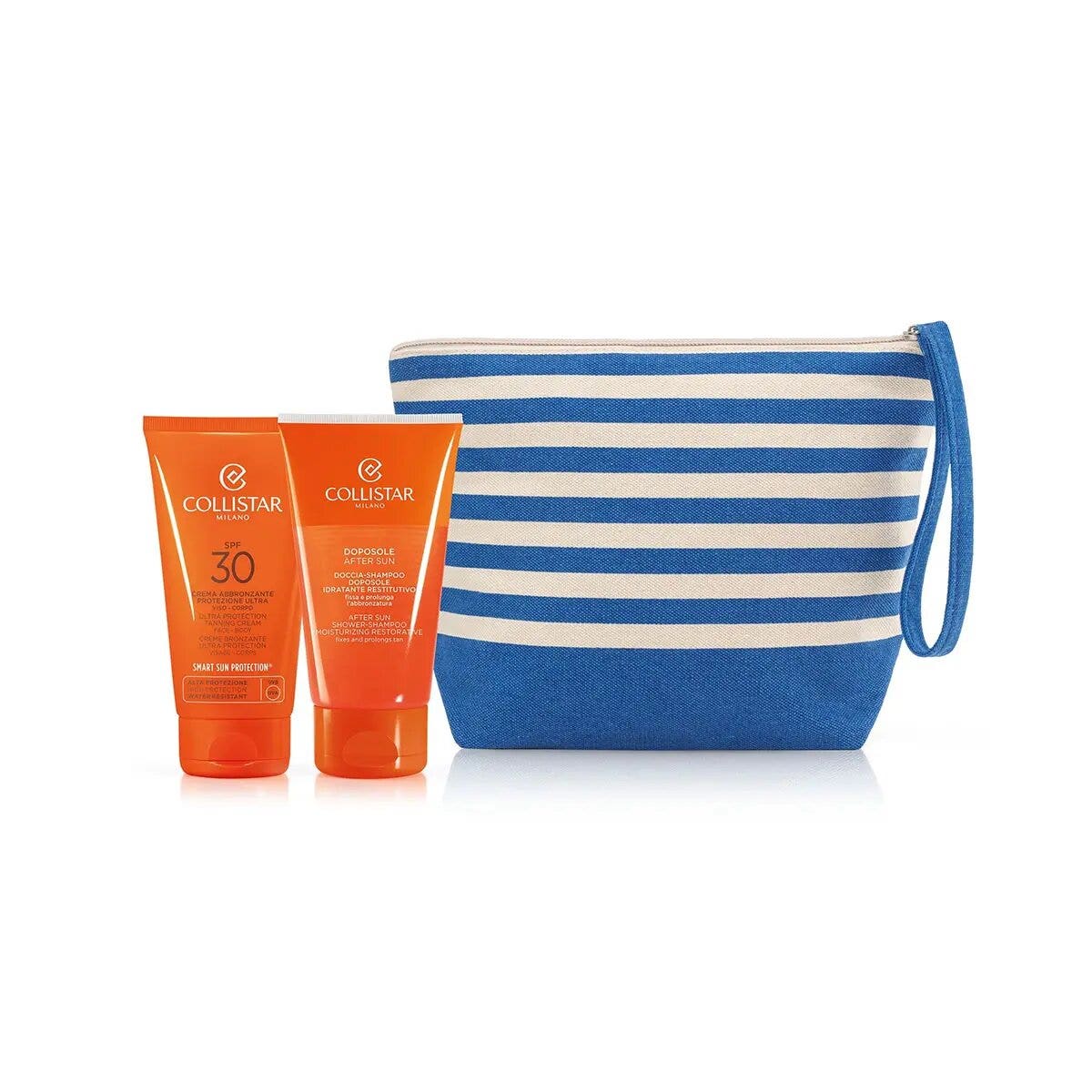 Collistar Cofanetto Crema Abbronzante Viso E Corpo SPF30 150ml + Doccia Shampoo 150ml + Pochette-1