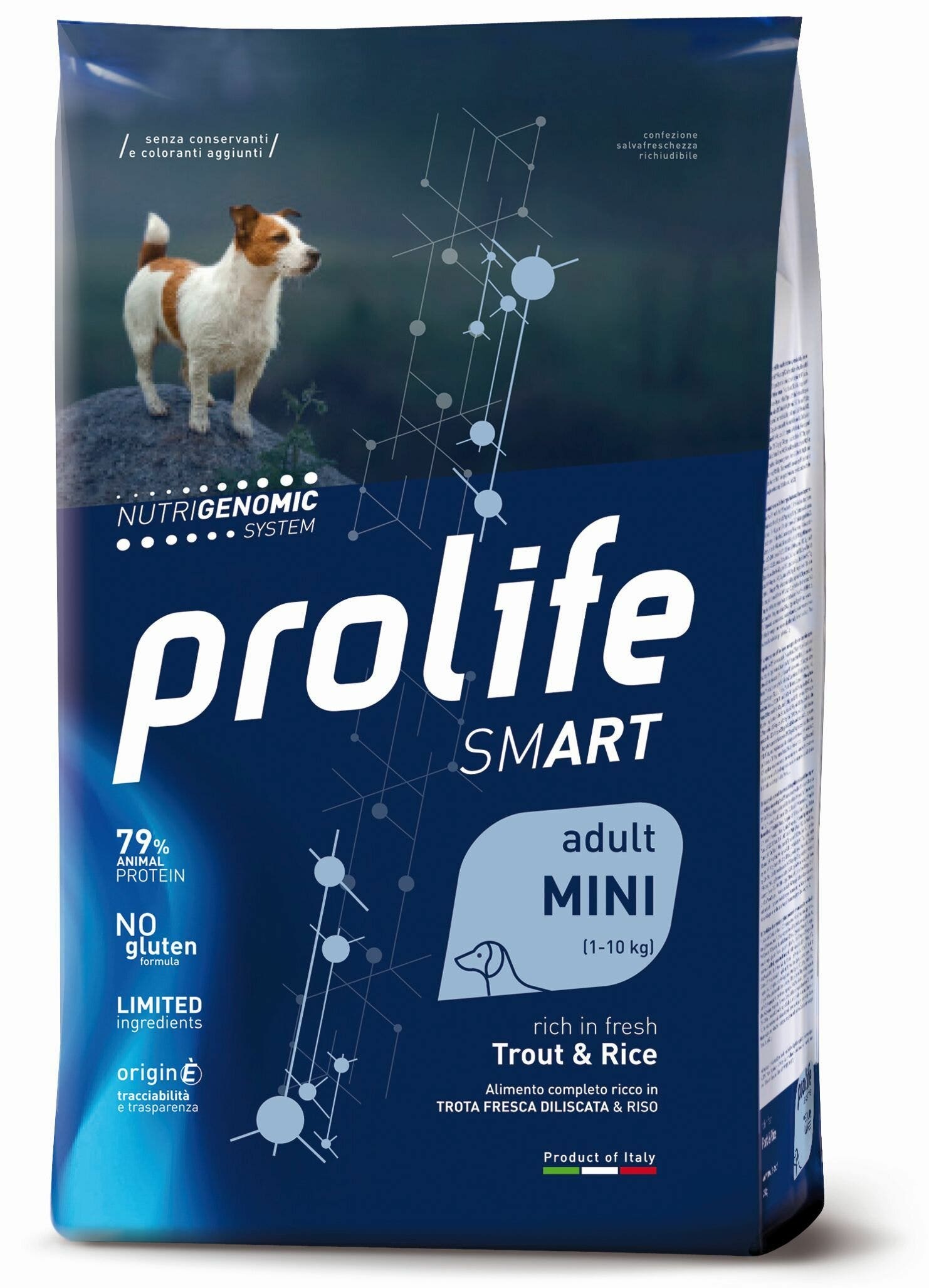 Prolife Dog Smart Trout & Rice Cibo Secco Per Cani Adulti Taglia Mini Sacco 7 Kg-1