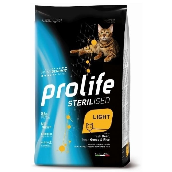 Prolife Sterilised Manzo Fresco Disossato E Riso Cibo Secco Per Gatti Maturi Sacco 7kg-1