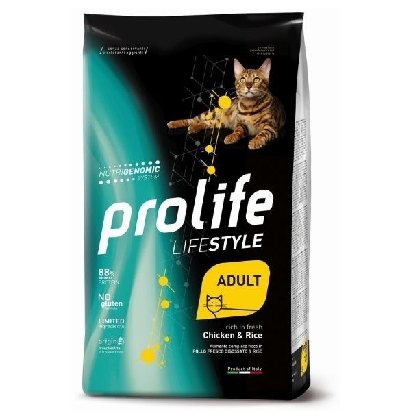 Prolife Life Style Adult Chicken & Rice Cibo Secco Per Gatti Adulti Sacco 1,5Kg-1