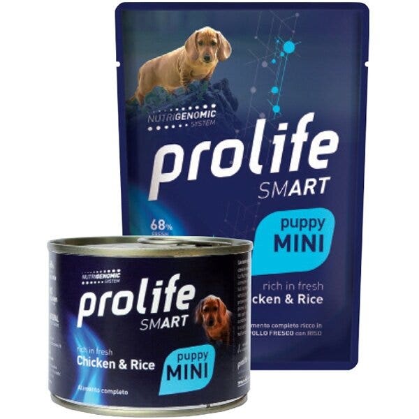 Prolife Smart Pollo Fresco Con Riso Cibo Umido Per Cuccioli Taglia Piccola Lattina 200g-2