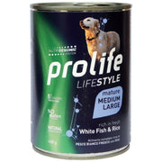 Prolife Lifestyle Pesce Bianco Fresco Cibo Umido Per Cani Maturi Taglia Media/Grande Lattina 400g-1
