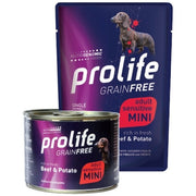 Prolife Grain Free Manzo Fresco Con Patate Cibo Umido Per Cani Adulti Taglia Mini Bustina 100g-1