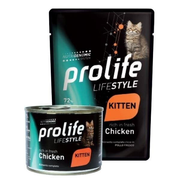 Prolife Life Style Pollo Fresco Cibo Umido Per Gattini Lattina 200g-2