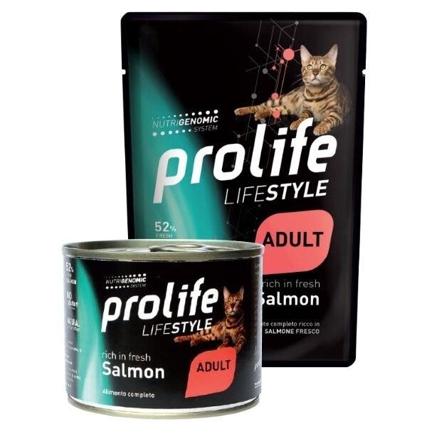 Prolife Life Style Salmone Fresco Cibo Umido Per Gatti Adulti Bustina 85g-2