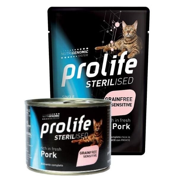 Prolife Sterilised Maiale Fresco E Patate Cibo Umido Per Gatti Adulti Bustina 85g-2
