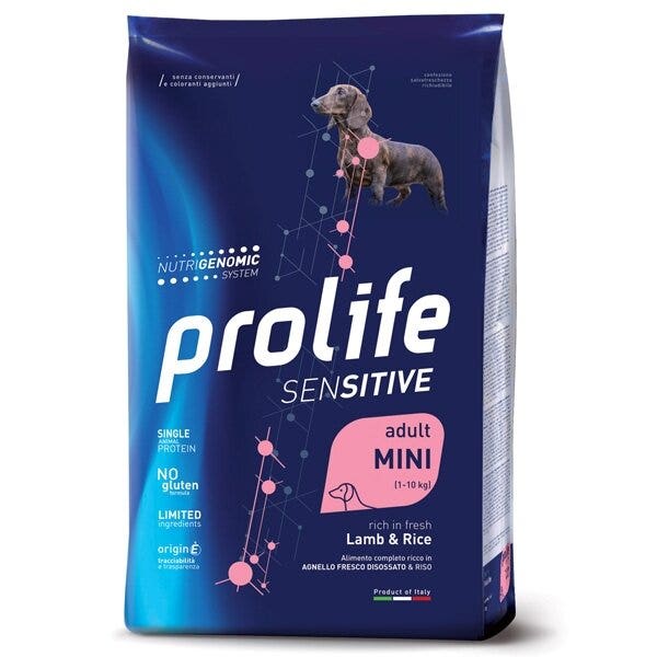Prolife Sensitive Adult Mini Lamb & Rice Cibo Secco Per Cani Taglia Piccola Sacco 600g-2