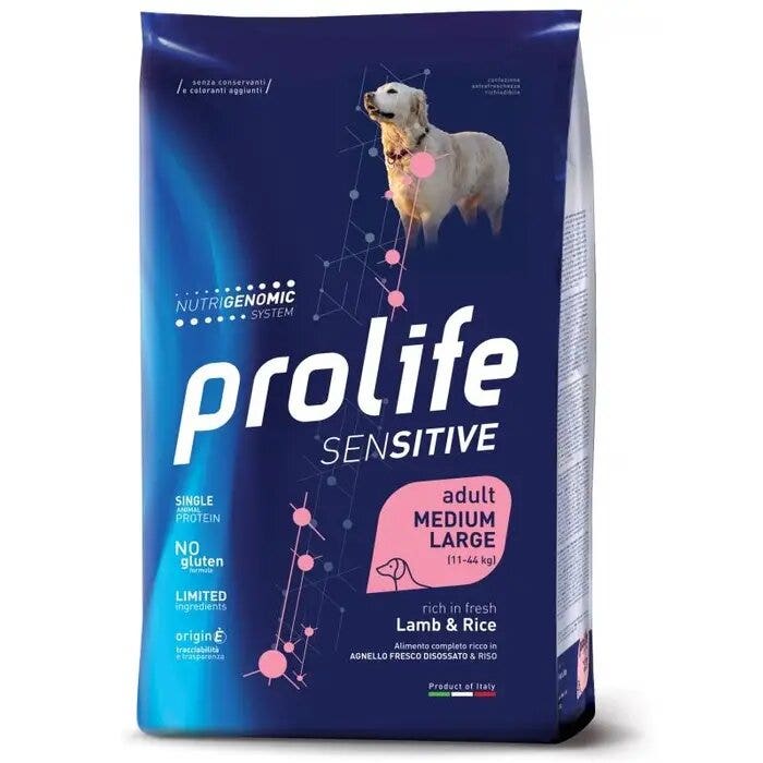 Prolife Dog Sensitive Lamb & Rice Cibo Secco Per Cani Adulti Taglia Media/Grande Sacco 10 kg-2
