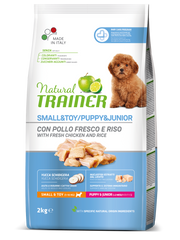 Natural Trainer Crocchette Pollo Fresco Per Cuccioli Taglia Piccola Sacco 2kg-2