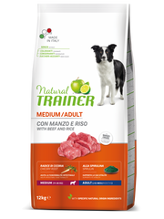 Natural Trainer Crocchette Manzo/Riso Per Cani Adulti Taglia Media Sacco 12kg-2