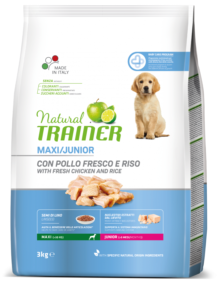 Natural Trainer Crocchette Pollo Fresco Per Cuccioli Taglia Grande <8 Mesi Sacco 3kg-2