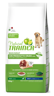 Natural Trainer Crocchette Prosciutto Crudo Per Cani Adulti Taglia GrandeSacco 12 Kg-0
