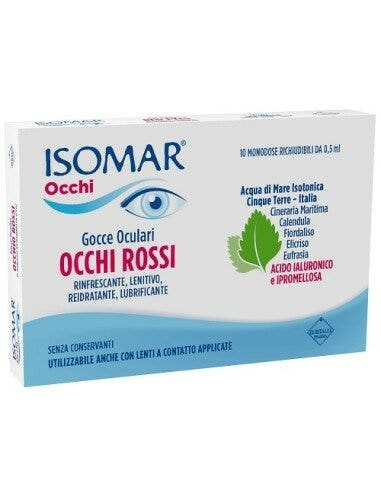 Isomar Occhi Rossi Oculari Acido Ialuronico 0,20% 10 Flaconcini-1
