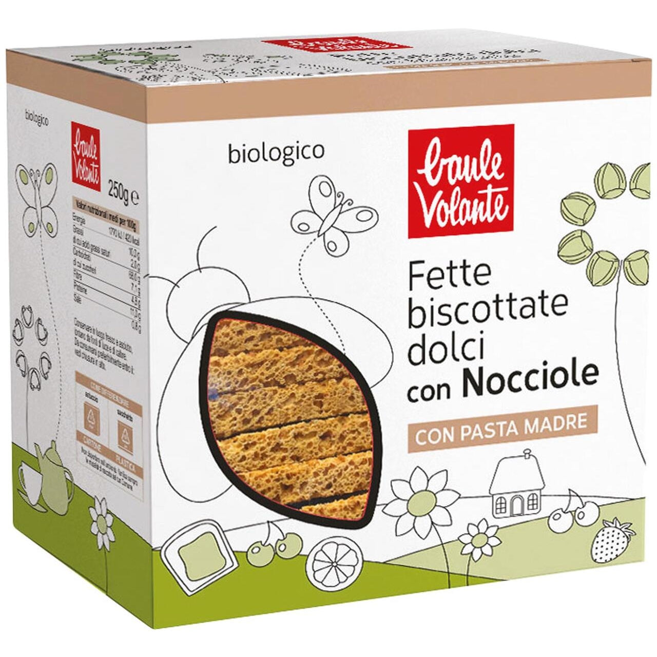 Baule Volante Fette Biscottate Dolci Gusto Nocciola e Malto 250g
