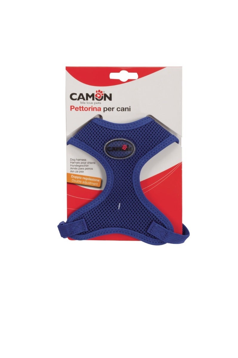 Camon Pettorina Mesh Con Doppia Regolazione Azzurro Per Cani Taglia XS-2