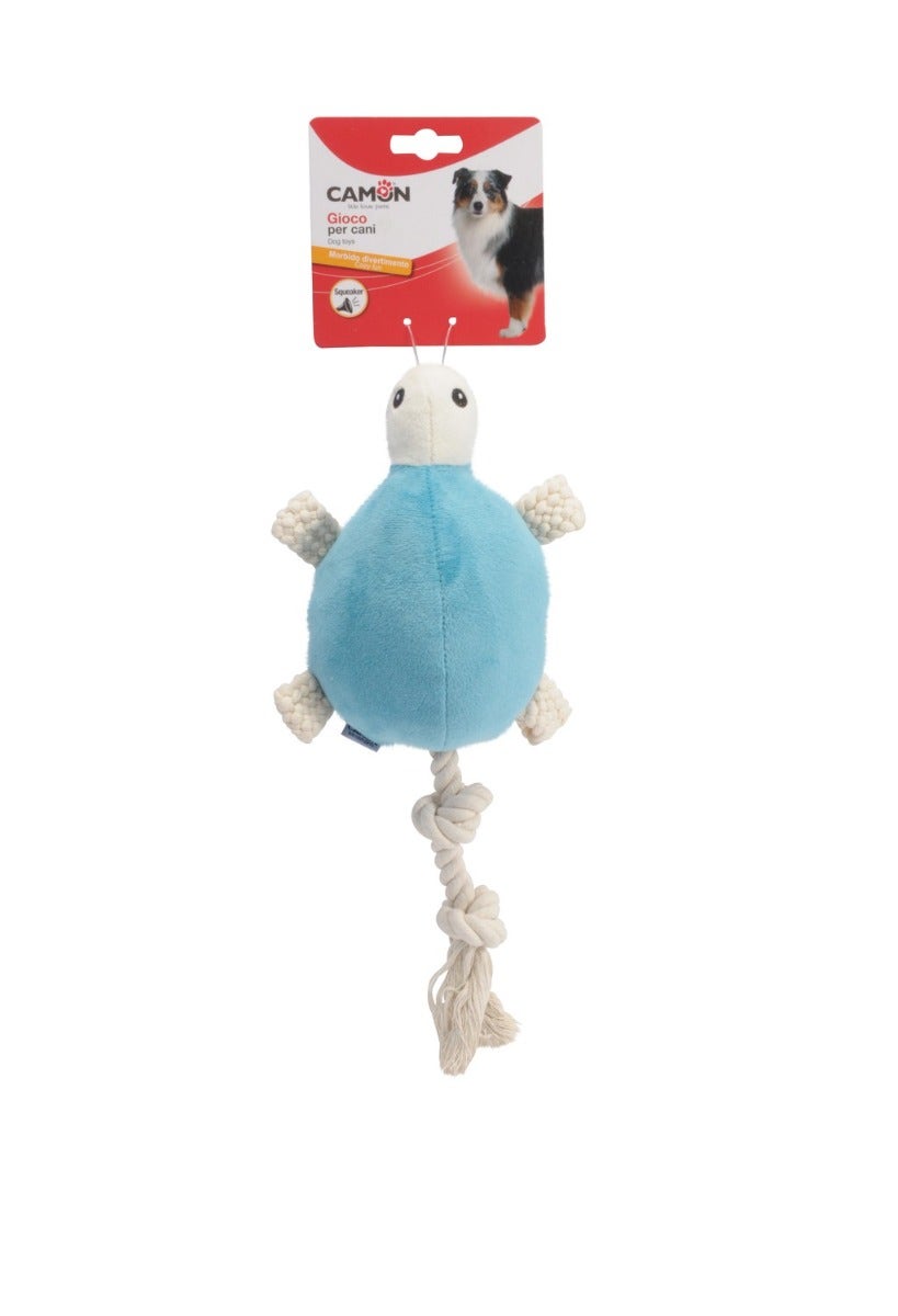 Camon Gioco Per Cani Peluche Tartaruga Con Squeaker E Corda-1