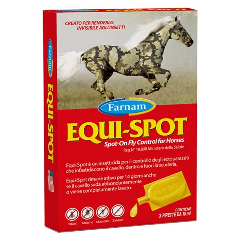 Equi-Spot Antiparassitario Cavalli 3 Pipette 10ml-1