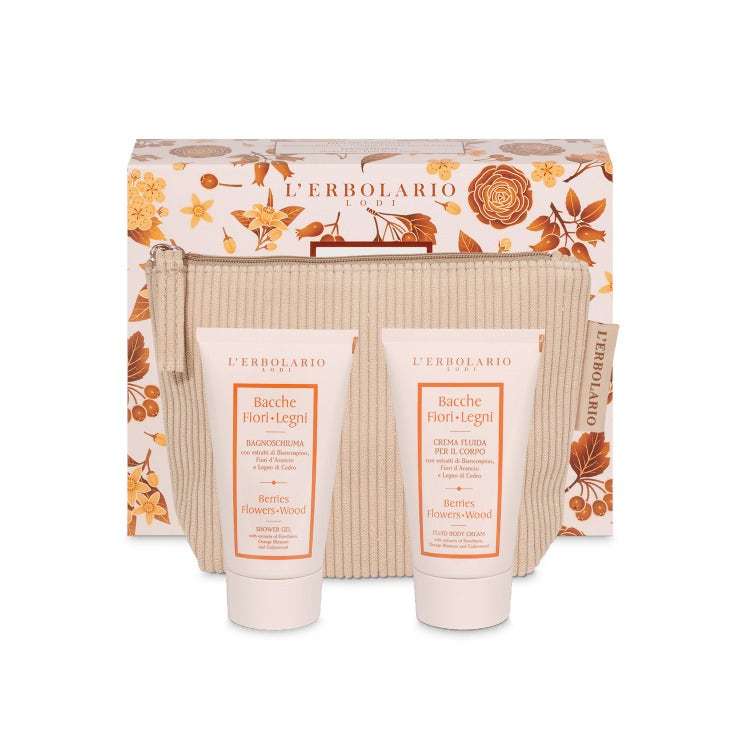 L'Erbolario Beauty Pochette Biancospino Bacche Fiori Legni 75ml + Crema Corpo 75ml-0