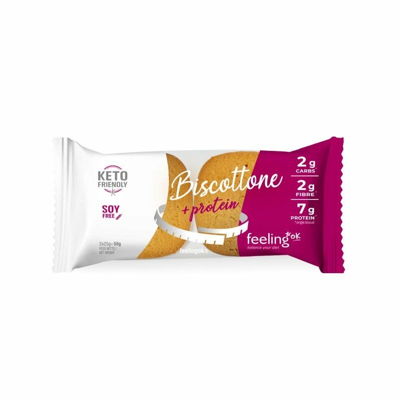 Feeling Ok Biscottone +Protein Vaniglia Limone 50g-1