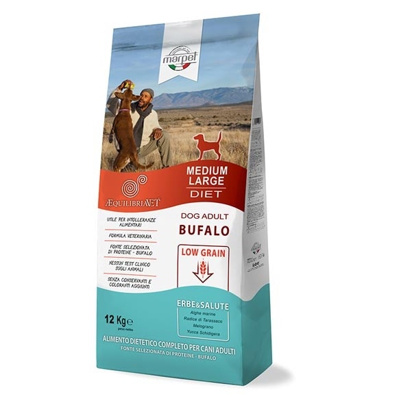 Marpet Aequilibriavet Low Grain Bufalo Cibo Secco Per Cani Adulti Taglia Medium Large Sacco 12Kg-1