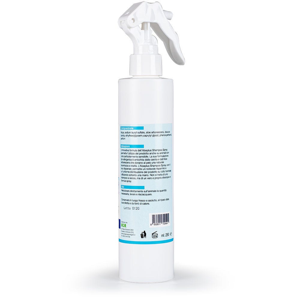 Aloeplus Shampoo Spray Cani 250ml-2