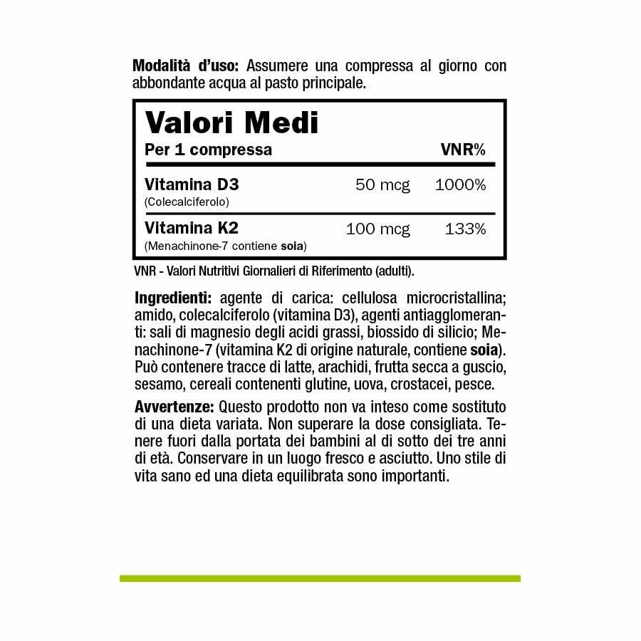 Natroid Vitamin D-3 2000IU + K2 120 Compresse-2