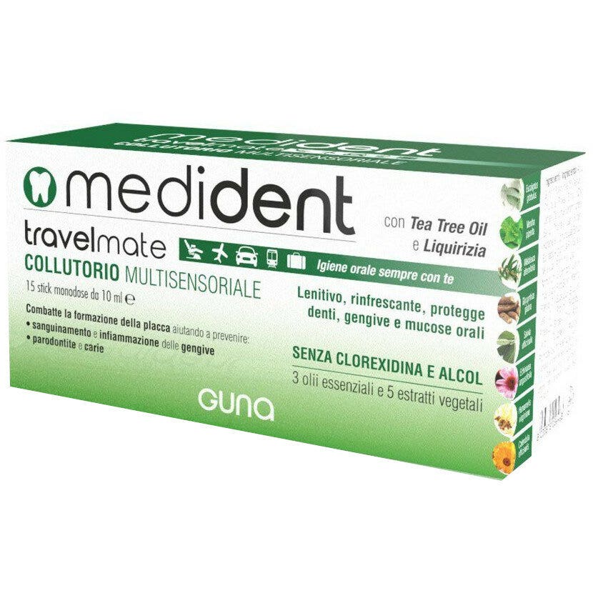 Medident Travelmate Collutorio Multisensoriale 15 Stick Monodose-3