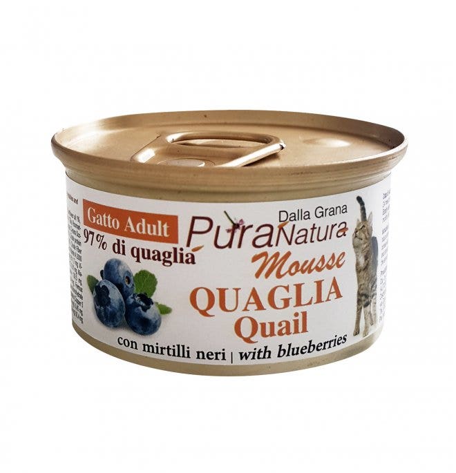 PuraNatura Quaglia Cibo Umido Gatti Adulti Scatoletta 85g-1