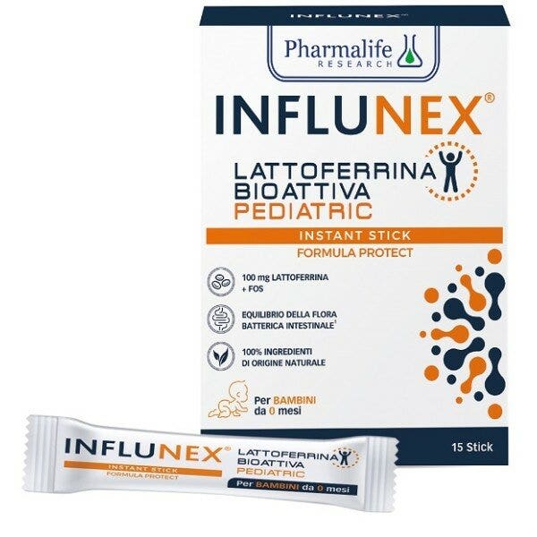 Influnex Lattoferrina Bioattiva Pediatric 15 Stick-1