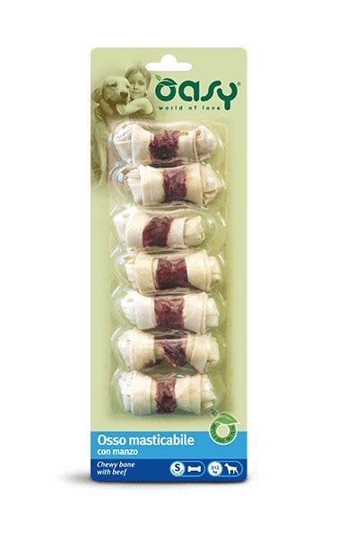 Oasy Snack per Cani Osso Masticabile con Manzo Taglia S 85g-2