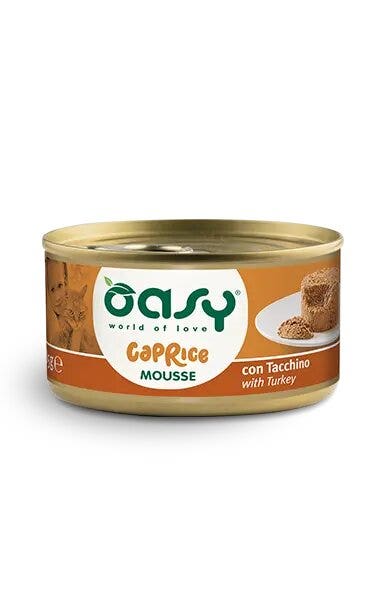 Oasy Wet Cat Mousse Con Tacchino Per Gatti Adulti Lattina 85g-1