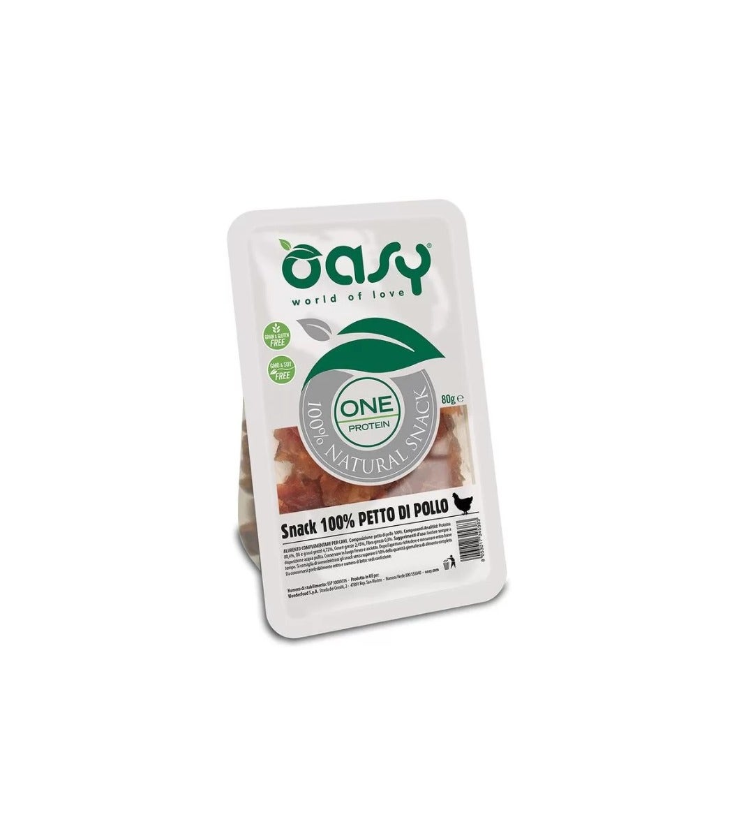 Oasy Snack per Cani Oneprotein Pollo 80g-1