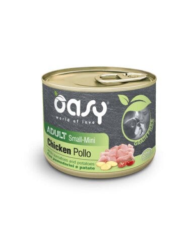 Oasy Grain Free Cibo Umido Pollo Per Cuccioli Taglia Small/Mini 200g-1