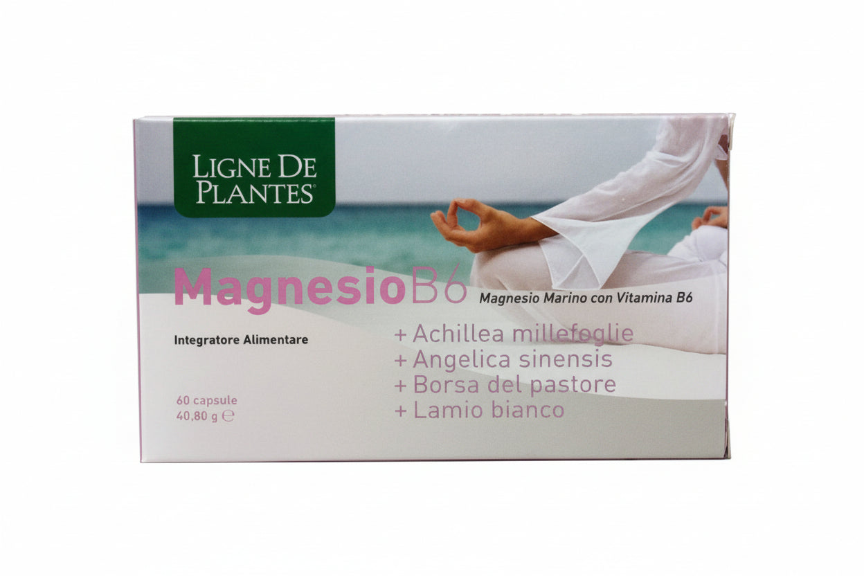 Ligne Mg B6 + Achillea + Angelica + Borsa Pastore + Lamio Bianco 60 Capsule