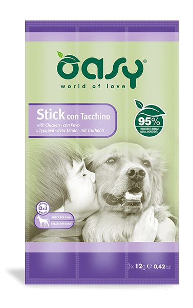 Oasy Snack per Cani Stick con Tacchino 3x12g-1