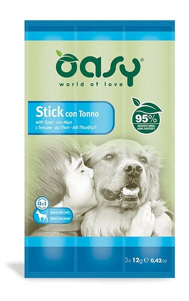 Oasy Snack per Cani Stick con Tonno 3x12g-2
