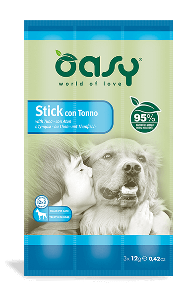 Oasy Snack per Cani Stick con Tonno 3x12g-1