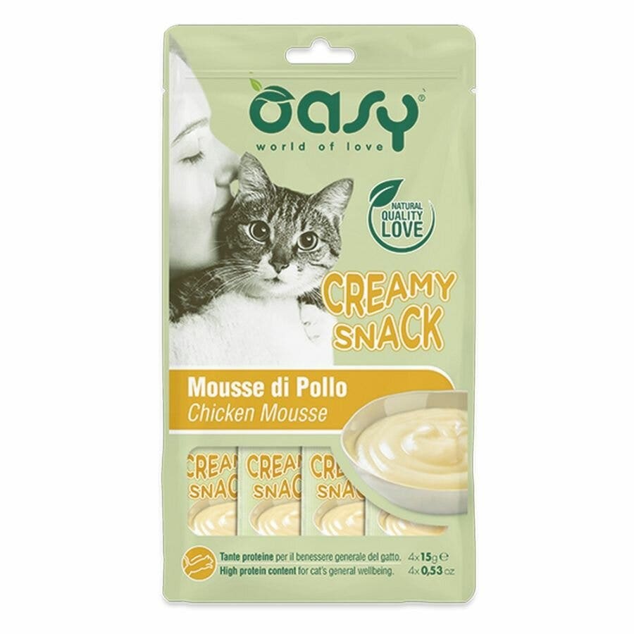Oasy Snack Cat Creamy Snack Pollo 4x15g-3