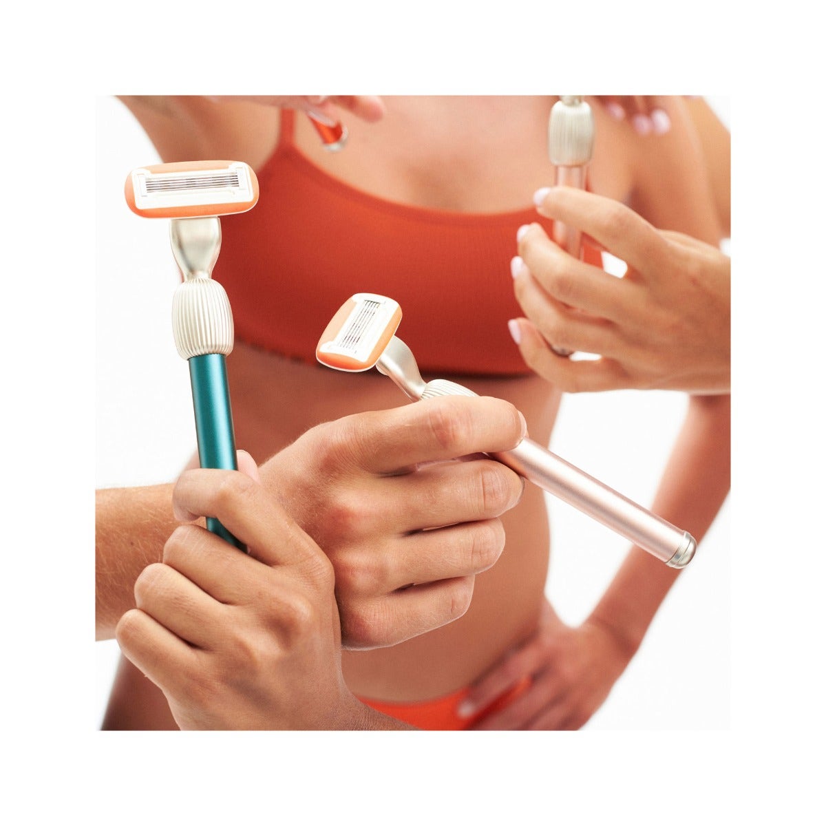 Fler The Razor Starter Set Rasoio + Supporto + 2 Testine Colore Pine-11