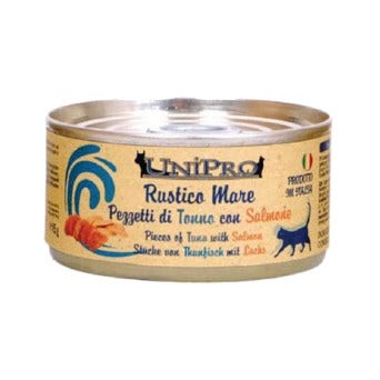 Unipro Rustico Mare Cibo Umido Tonno Con Salmone Per Gatti Adulti Barattolo 85g-1