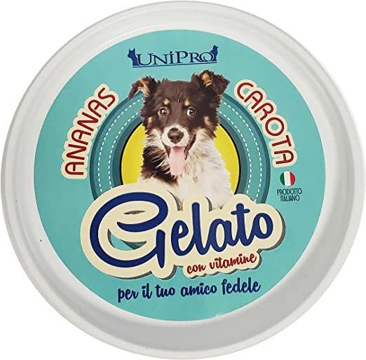 Unipro Preparato Per Gelato Ananas/Carota Alimento Complementare Per Cani 60g-2
