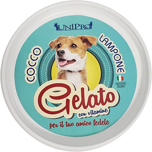 Unipro Preparato Per Gelato Cocco/Lampone Alimento Complementare Per Cani 60g-1