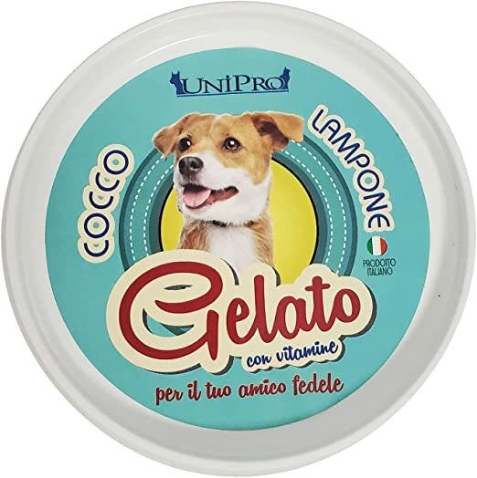 Unipro Preparato Per Gelato Cocco/Lampone Alimento Complementare Per Cani 60g-2
