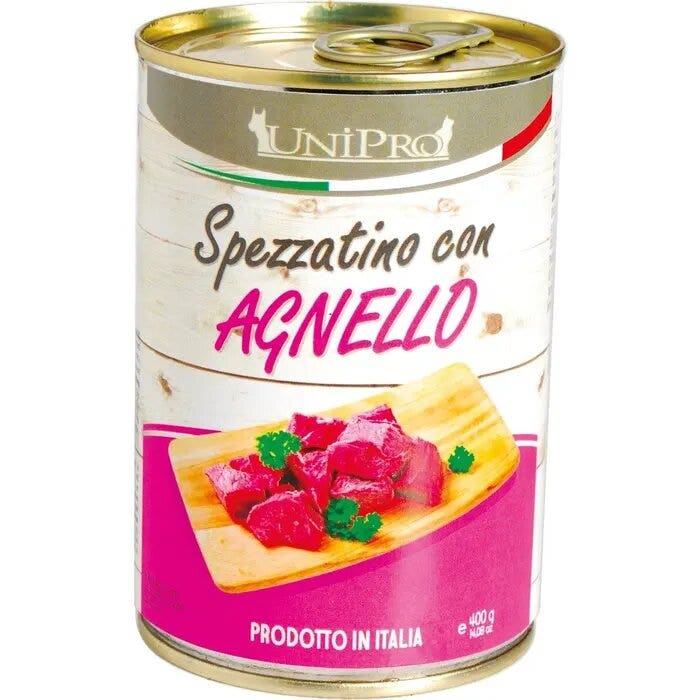 Unipro Spezzatino Con Agnello Cibo Umido Per Cani Adulti Barattolo 400g-1