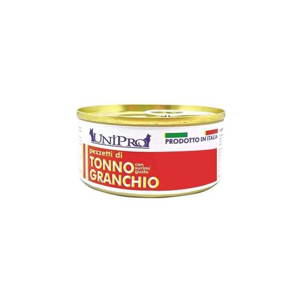 Unipro Pezzetti Di Tonno Con Surimi Granchio Cibo Umido Per Gatti Adulti Scatoletta 85g-3