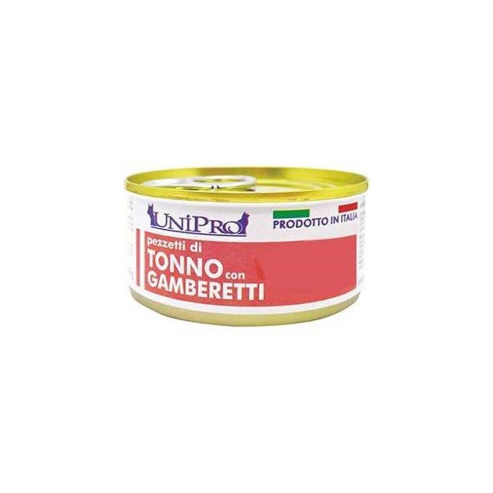 Unipro Pezzetti Di Tonno Con Gamberetti Cibo Umido Per Gatti Adulti Scatoletta 85g-2